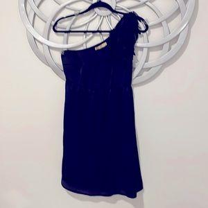 Flirty LBD with fun shoulder detail.